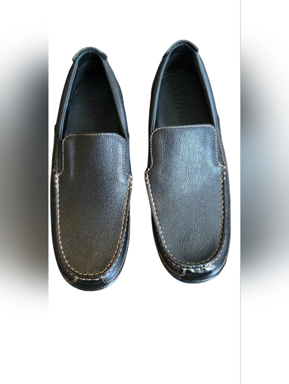 Cole Haan Tucker Venetian Black Leather Loafers 10